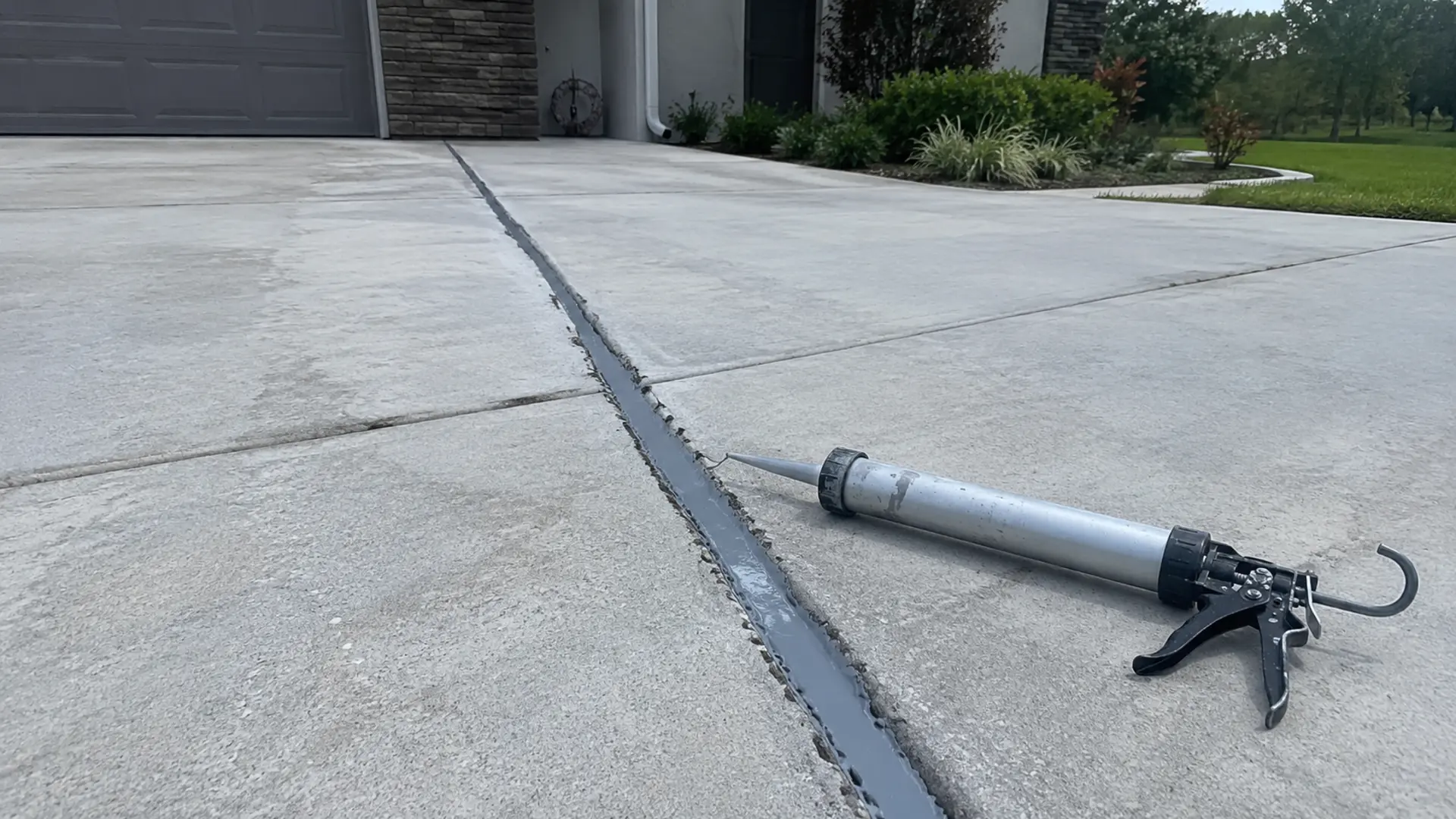 Concrete Driveway Crack Repair